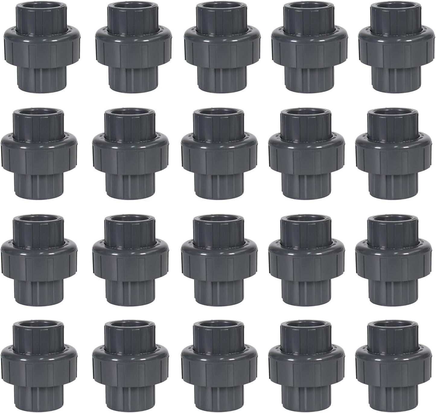 Schedule 80 PVC Fittings (Black) - UNION W/O-RING SEAL Connector - 3" (SOC x SOC)