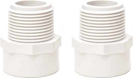 2-Way PVC Male Adapter Pipe Fittings 2pcs 2Inch