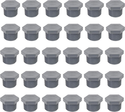 Schedule 80 PVC Fittings (Black) - Plug - 2-1/2" (MIPT) 60 PCS